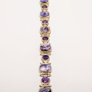 Tiffany Stone and Amethyst Sterling Bracelet